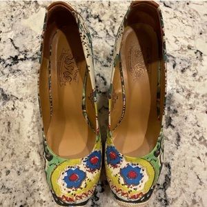 Nine West wedge with  4” jute heels